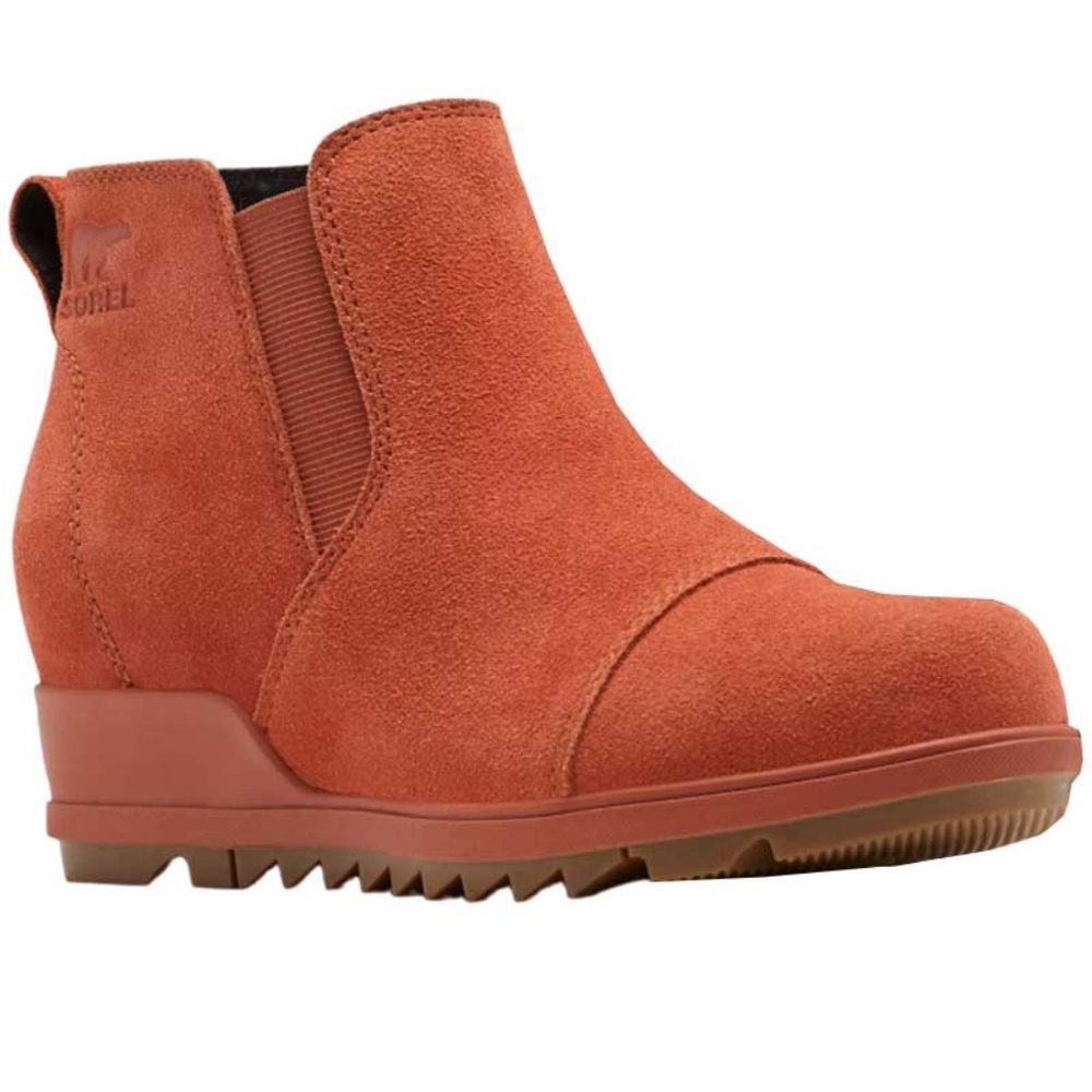 NIB Sorel Suede Waterproof Evie Warp Red Pull On-Size 6 only 1 left!